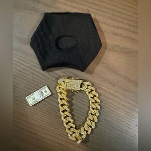 Labubu Robber Gangster Outfit Gold Chain for BIE, Macaron